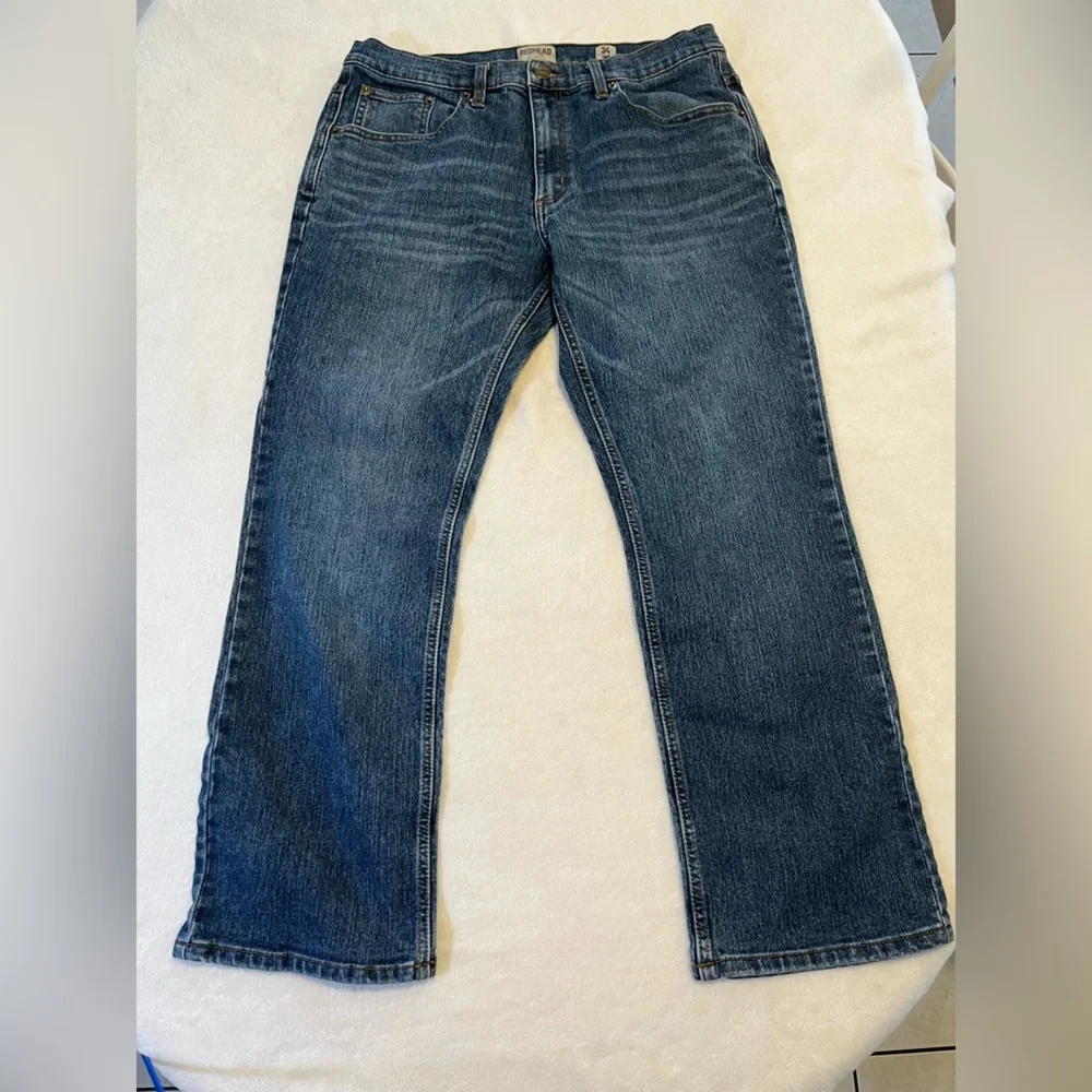 👖 Redhead Straight Leg Jeans Men’s 34x30 Medium Wash Denim Classic Fit
